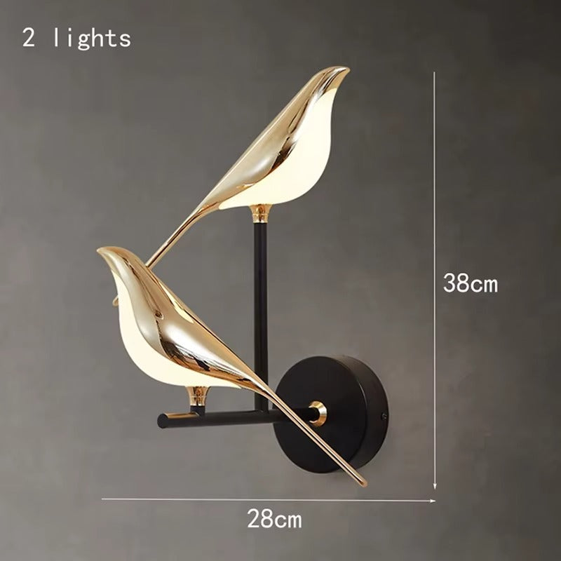 Nordic LED Magpie Wall Light – Touch Switch Home Decor Accent