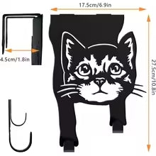 Sleek Black Over-the-Door Cat Hooks – Stylish Storage for Home or Office