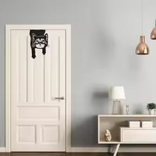 Sleek Black Over-the-Door Cat Hooks – Stylish Storage for Home or Office
