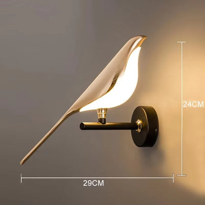 Nordic LED Magpie Wall Light – Touch Switch Home Decor Accent